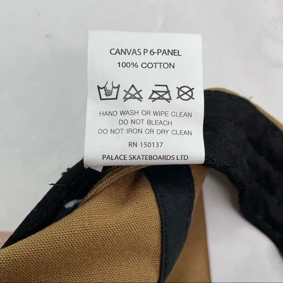 Palace Skateboards Tan Canvas P Initial 6 Panel Adjustable Hat Cap - Picture 7 of 10